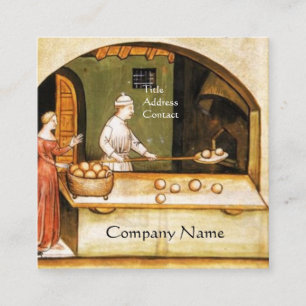 CARTE DE VISITE CARRÉ BAKER À FOUR ANTIQUE, BOUTIQUE DE PAIN DE BAKERY
