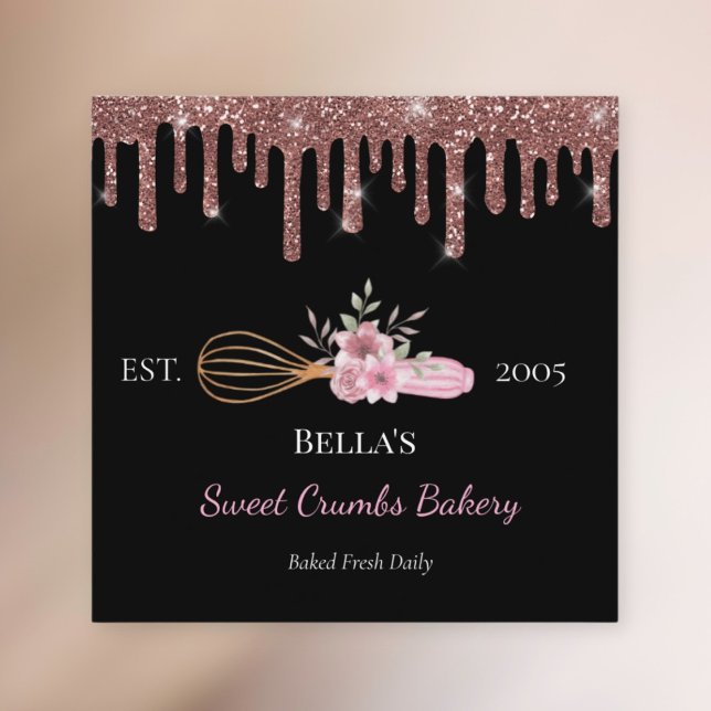 Carte De Visite Carré Baking Business Whisk Card (Créateur téléchargé)