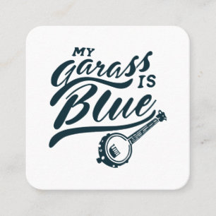 Carte De Visite Carré Banjo Mon verre est bleu
