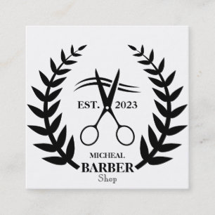 Carte De Visite Carré Barre de ciseaux simples