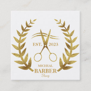 Carte De Visite Carré Barre de ciseaux simples