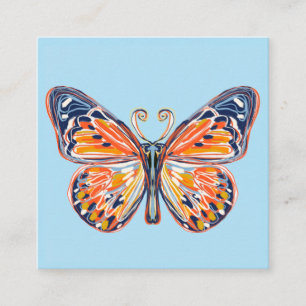 Carte De Visite Carré Beau papillon
