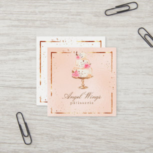 Carte De Visite Carré Beaux Patisserie, boulangerie, gâteaux et bonbons