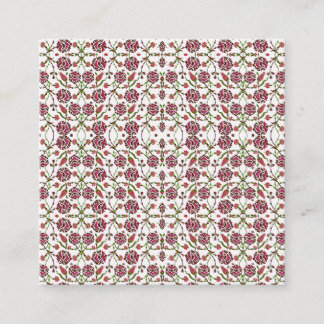 Carte De Visite Carré 🌸 Belle petite impression de tissu de pelouse