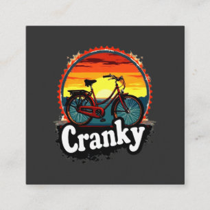 Carte De Visite Carré Bicyclette Cranky Sunset Tee - Energiez Votre Voya
