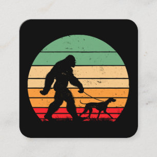 Carte De Visite Carré Bigfoot Marche Chien Pointer Allemand Poil Court V