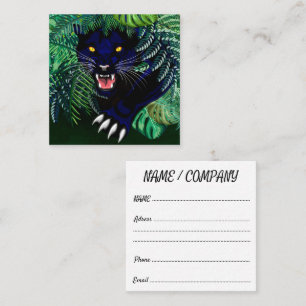 Carte De Visite Carré Black Panther Spirit of the Jungle
