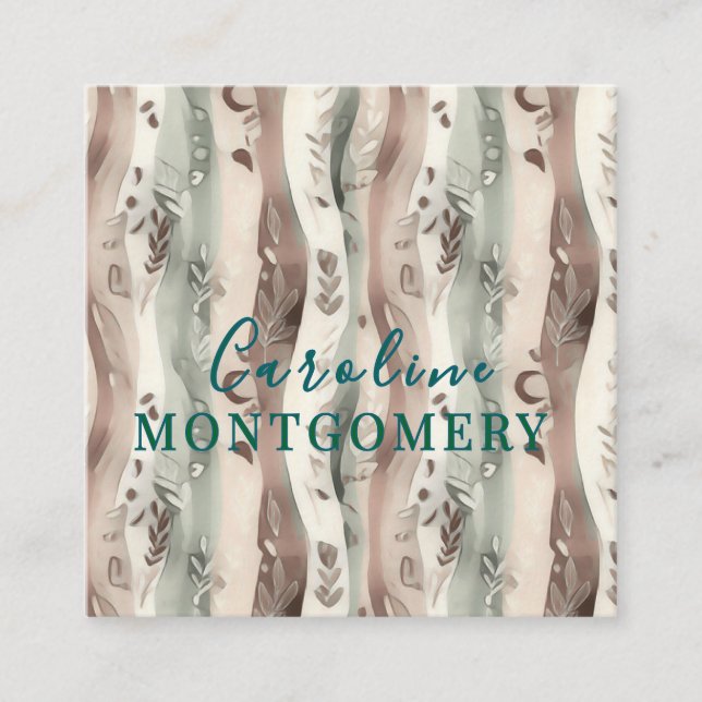 Carte De Visite Carré Boho  (Devant)