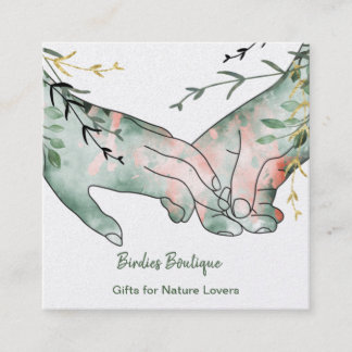 Carte De Visite Carré Boho Hands