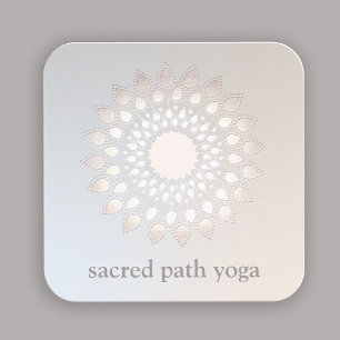 Carte De Visite Carré Boho Home Lune dans les mains I