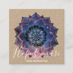 Carte De Visite Carré Boho Nebula Mandala, Mystique
