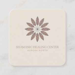 Carte De Visite Carré Boho Shamanic Healing Nom Personnalisé