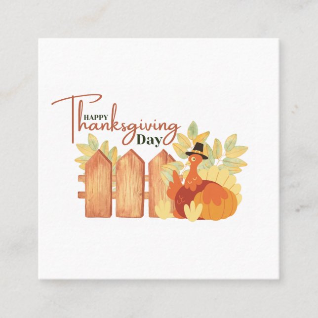 Carte De Visite Carré bon thanksgiving (Devant)