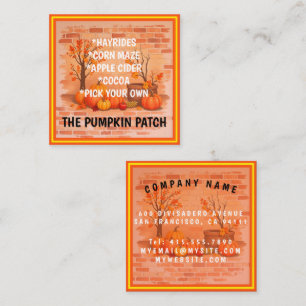 Carte De Visite Carré Bon thanksgiving tendance belle automne