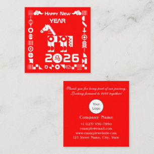 Carte De Visite Carré Bonne année 2026