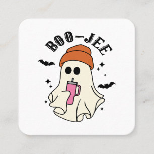 Carte De Visite Carré Boo-Jee drôle Halloween Tumbler Inspiré Fantôme