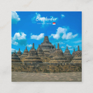 Carte De Visite Carré Borobudur, Indonésie - Temple bouddhiste ancien