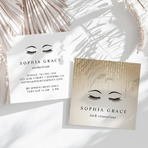 Carte De Visite Carré Bouches de pluie dorées