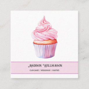 Carte De Visite Carré Boulangerie Cupcake Traiteur Chef Boulanger Code