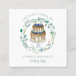 Carte De Visite Carré boulangerie pâtisserie chef Baker Carré Carte de v
