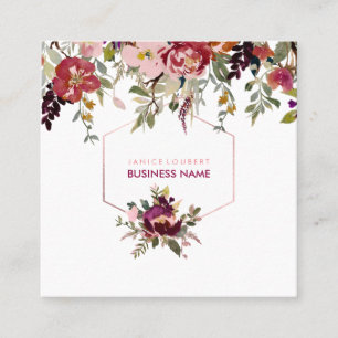 Carte De Visite Carré Bouquet PixDezines Floral Aquarelle/Printemps