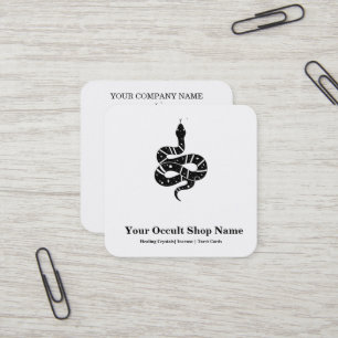 Carte De Visite Carré Boutique ésotérique New Age Serpent