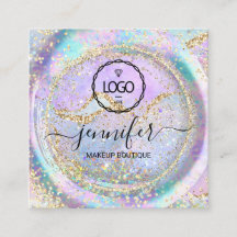 Boutique Maquillage Lash Code QR Logo Holographe