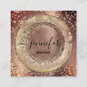 Carte De Visite Carré Boutique Professionnelle Beauté Boutique Rose Gold