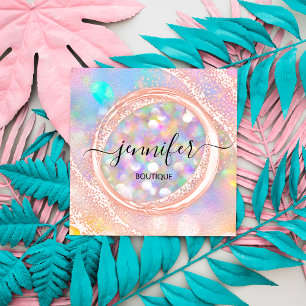 Carte De Visite Carré Boutique professionnelle Beauty Glam Holograph