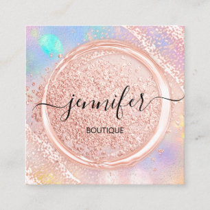Carte De Visite Carré Boutique Professionnelle Boutique Beauté Logo Blus