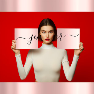 Carte De Visite Carré Boutique Professionnelle Boutique Drives Rose Vip