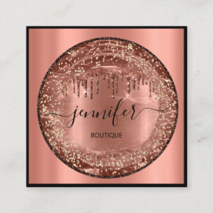 Carte De Visite Carré Boutique Professionnelle Boutique Parties scintill