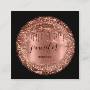 Carte De Visite Carré Boutique professionnelle Boutique Parties scintill
