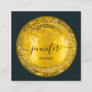 Carte De Visite Carré Boutique Professionnelle Boutique Parties scintill