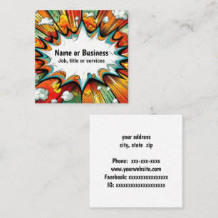 Carte De Visite Carré Bright pop art
