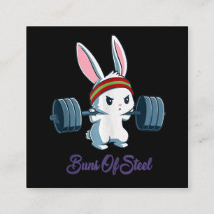 Carte De Visite Carré Buns De Sl Ness Rabbit Bunny Lover Gym Entraînemen