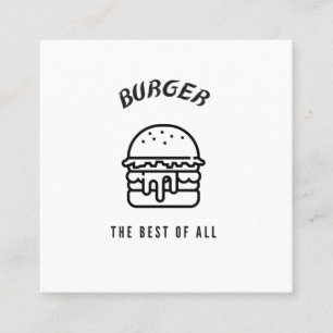 Carte De Visite Carré Burger le meilleur de tous