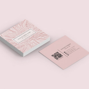 Carte De Visite Carré ©Bursting Joy/ Embossed Like Floral Design