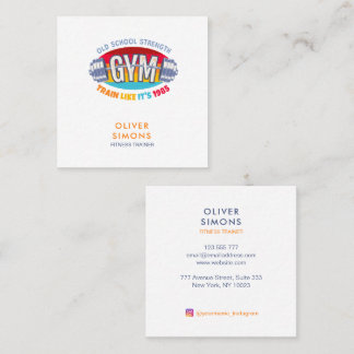 Carte De Visite Carré Business Card for Fitness trainer