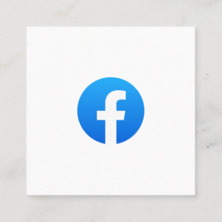 Carte De Visite Carré Business Facebook Minimal Blanc / médias sociaux