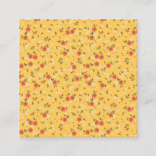 Carte De Visite Carré Cadeau de Noël Floral et Hardy