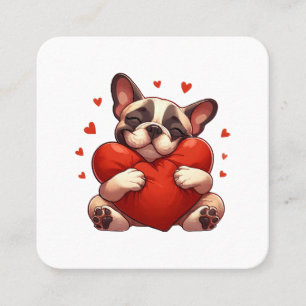 Carte De Visite Carré Cadeaux de la Saint-Valentin Pitbull