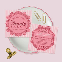 Cadre de salon carré avec nœud vintage rose