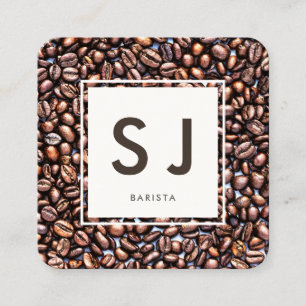 Carte De Visite Carré Café Barista
