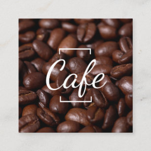 Carte De Visite Carré Café / Fèves de café