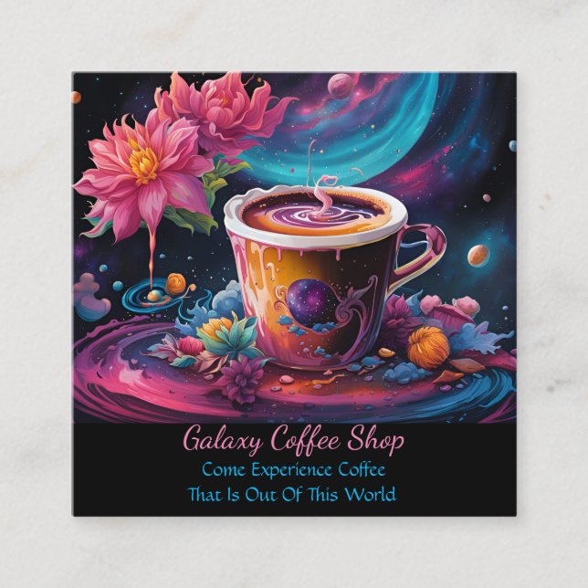 Carte De Visite Carré Café Garden Galaxy (Devant)