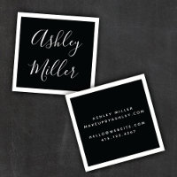 Calligraphie de bordure minimale Charbon + Blanc |