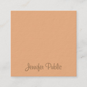 Carte De Visite Carré Calligraphie Nom du script Modèle élégant moderne