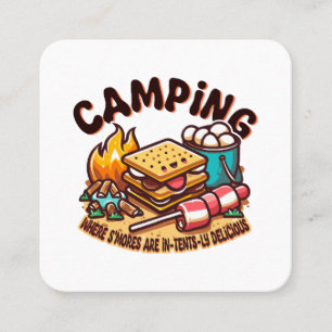 Carte De Visite Carré campement s'mores