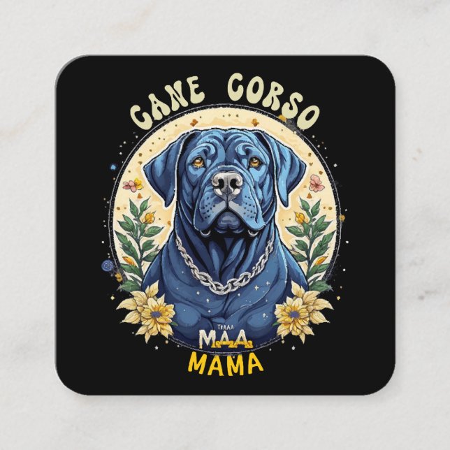 Carte De Visite Carré Cane Corso Mama (Devant)